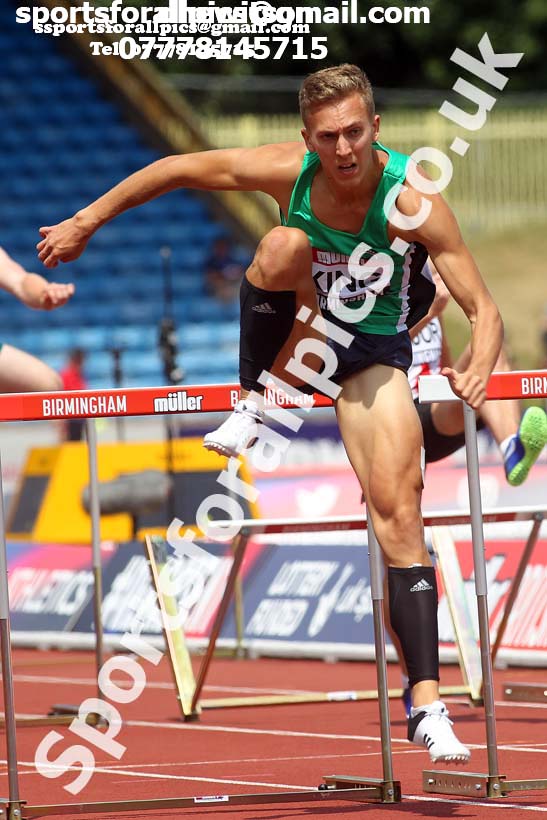 Mens 110 metres hurdles, Muller British Championships, Alexander Stadium, Birmingham. Photo: David T. Hewitson/Sports for All Pics